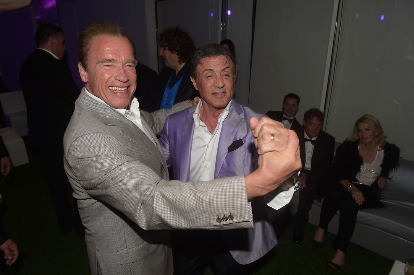 Arnold Schwarzenegger a Sylvester Stallone.