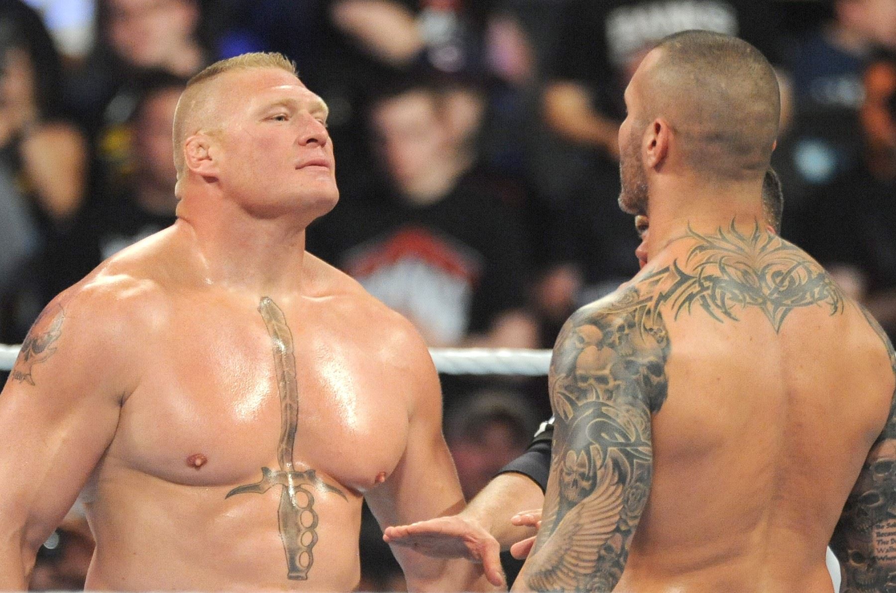 Brock Lesnar (vlevo).