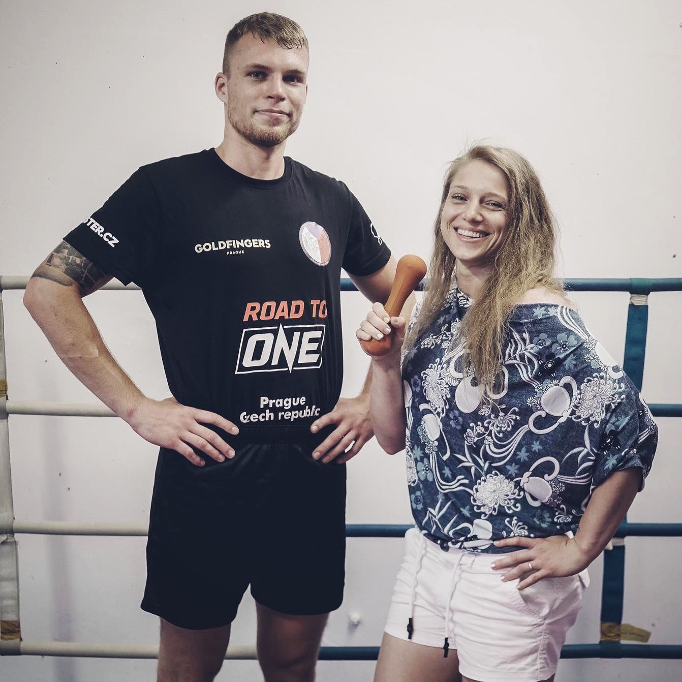 Sandra Mašková a boxer Matěj Kozubovský.