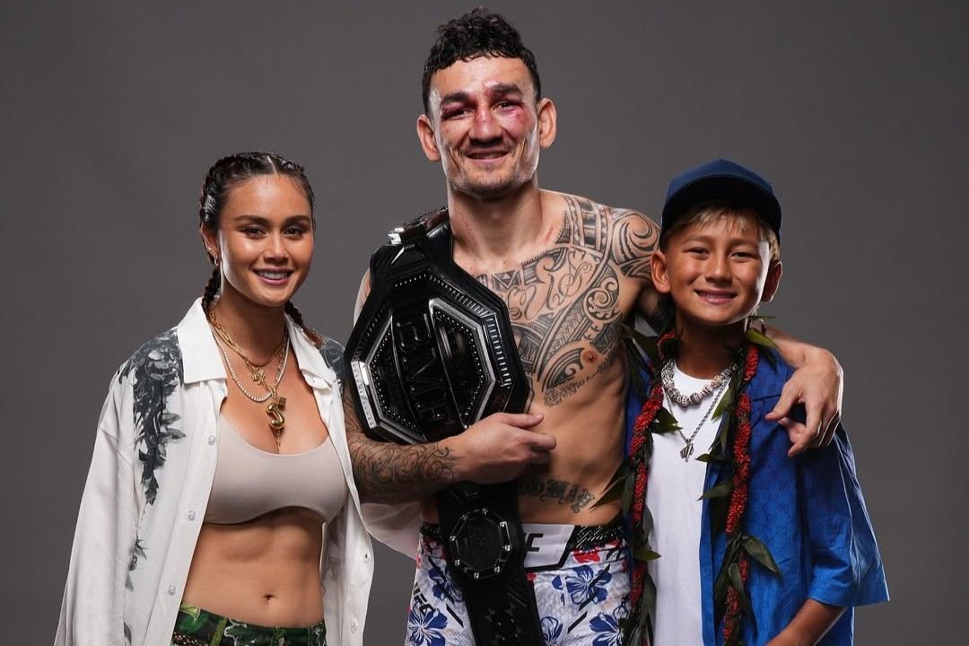 Max Holloway po zápase s rodinou.