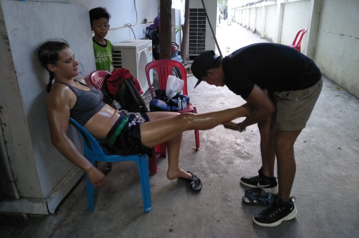 Kamila Šimková v Kambodži. 