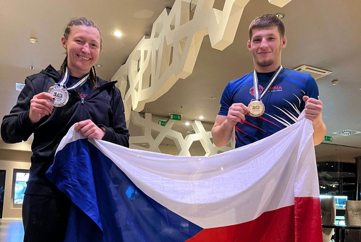 Kateřina Lisová a Tagir Makhmudov po MS.