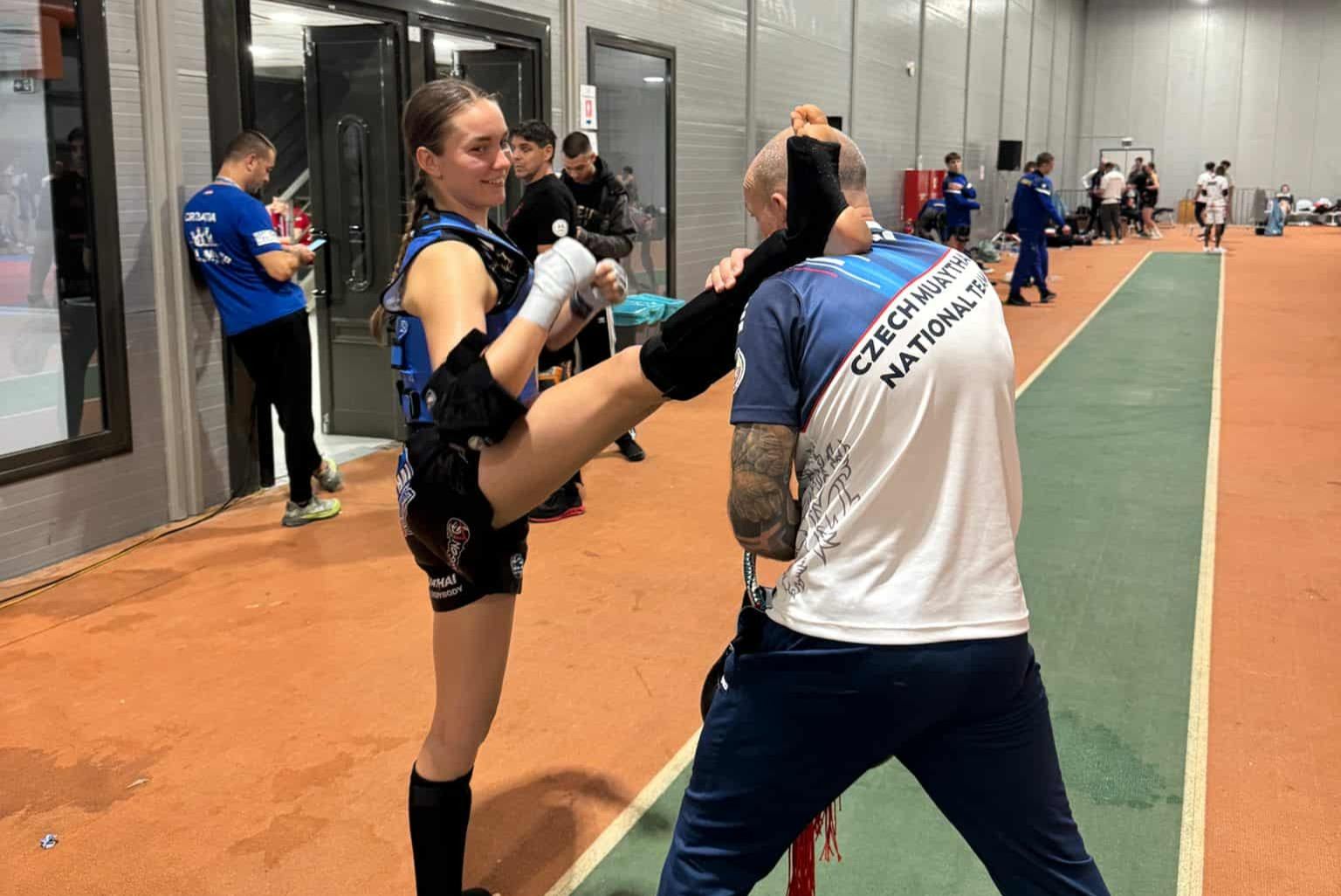 Adéla Kolínská před zápasem...