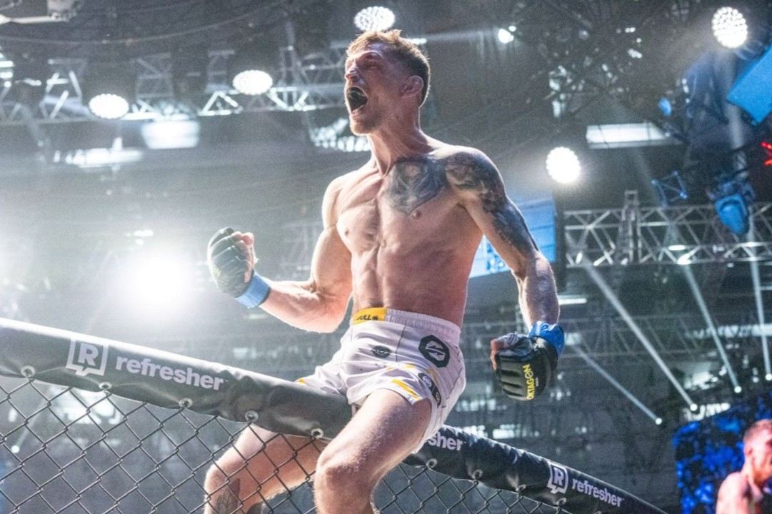 David Dvořák a emoce po výhře.