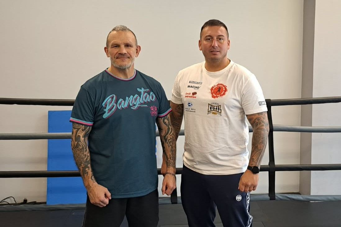 Trenér Luboš Vrňata a Dušan Švestka.