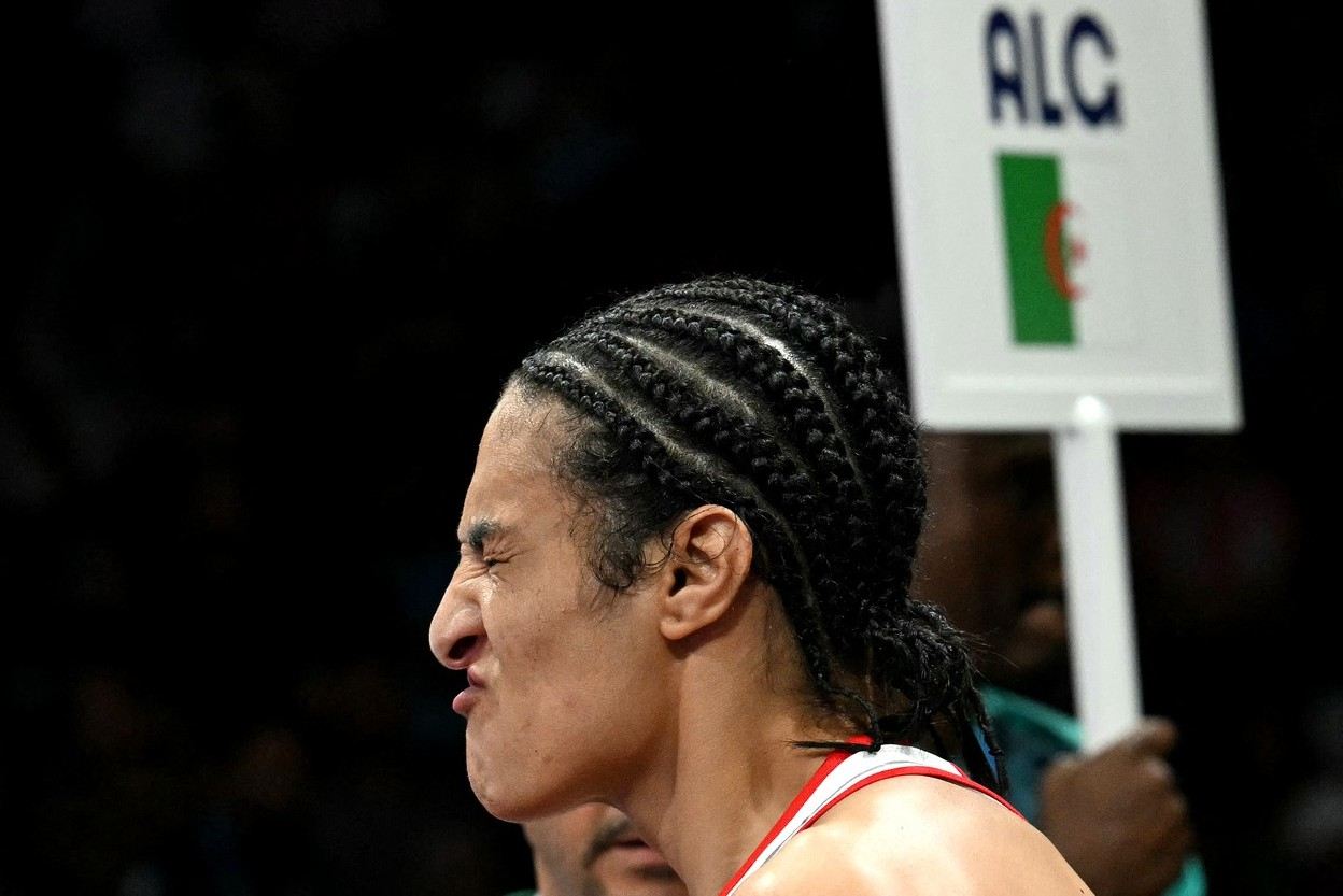 Imane Khelif na olympiádě.