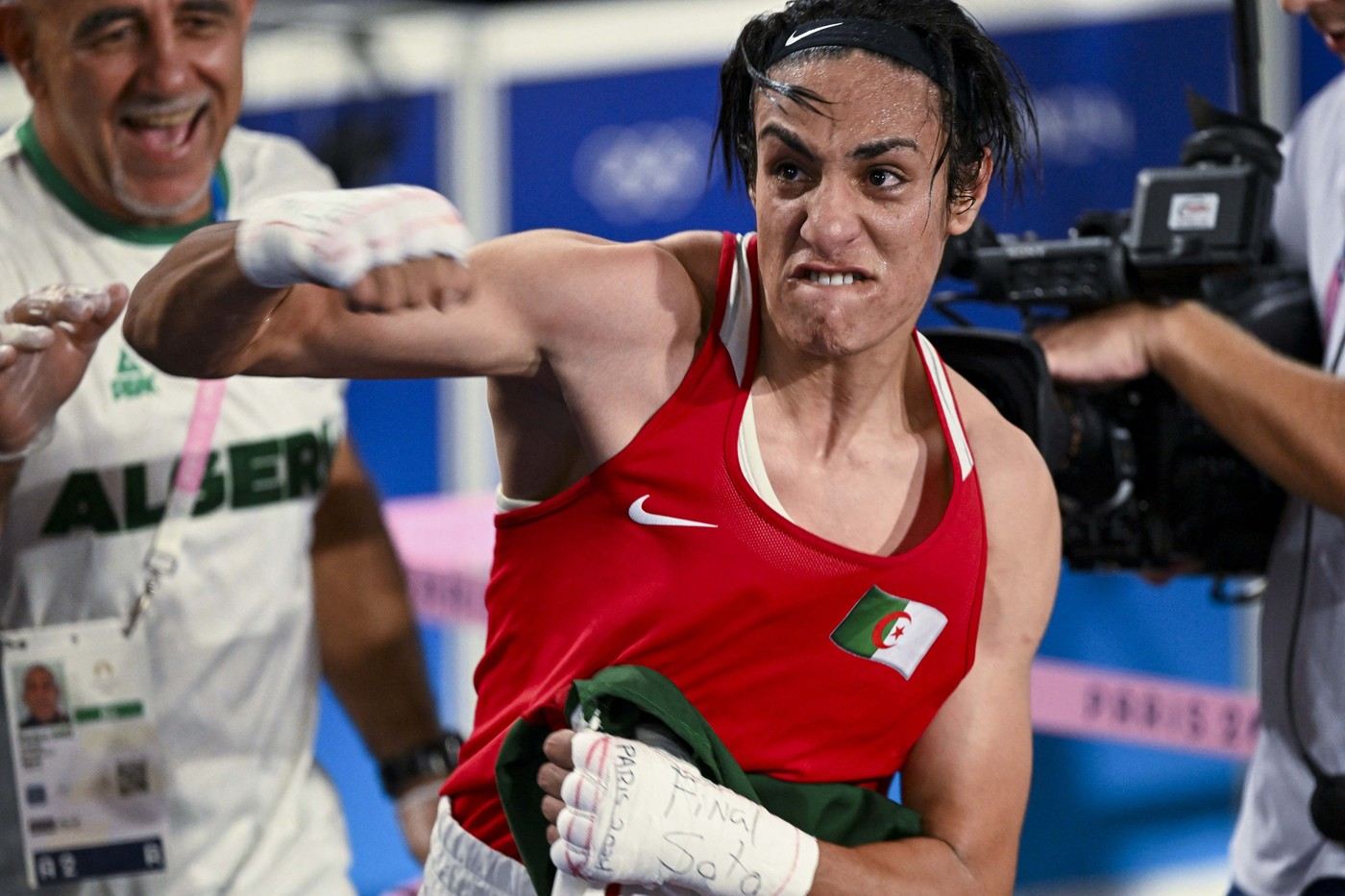 Imane Khelif na olympiádě.