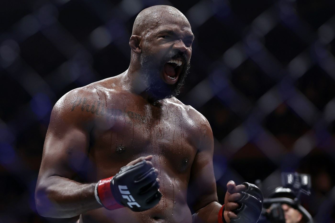Jon Jones po výhře.