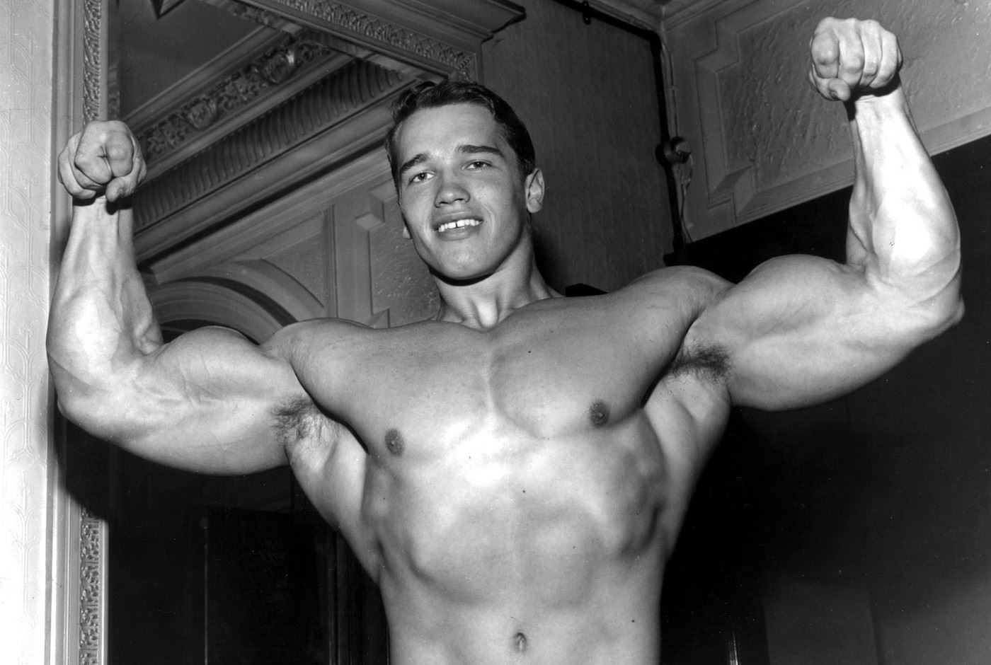 Arnold Schwarzenegger na začátku kariéry.