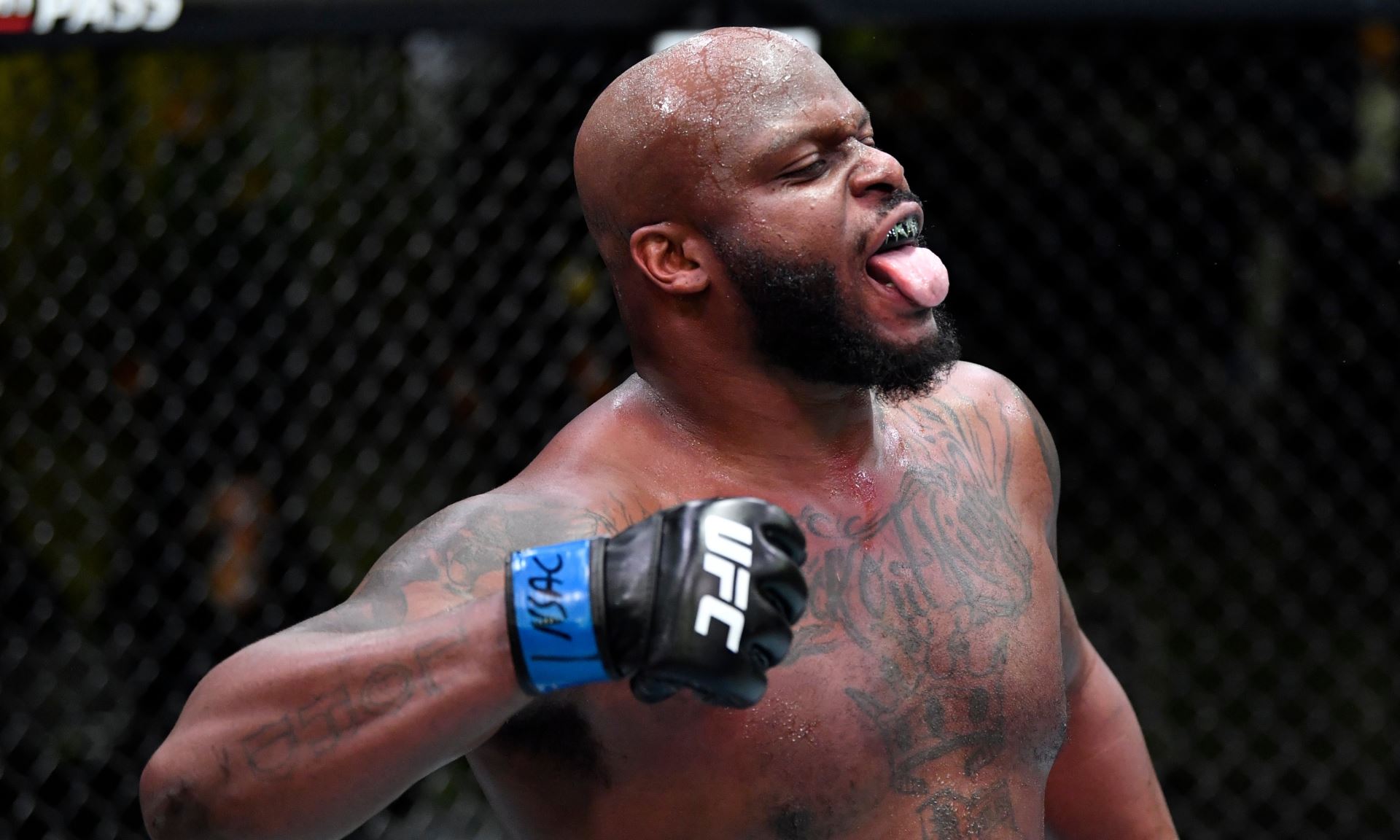 Derrick Lewis po výhře.