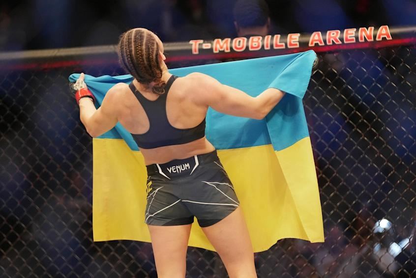 Maryna Moroz po zápase v UFC.