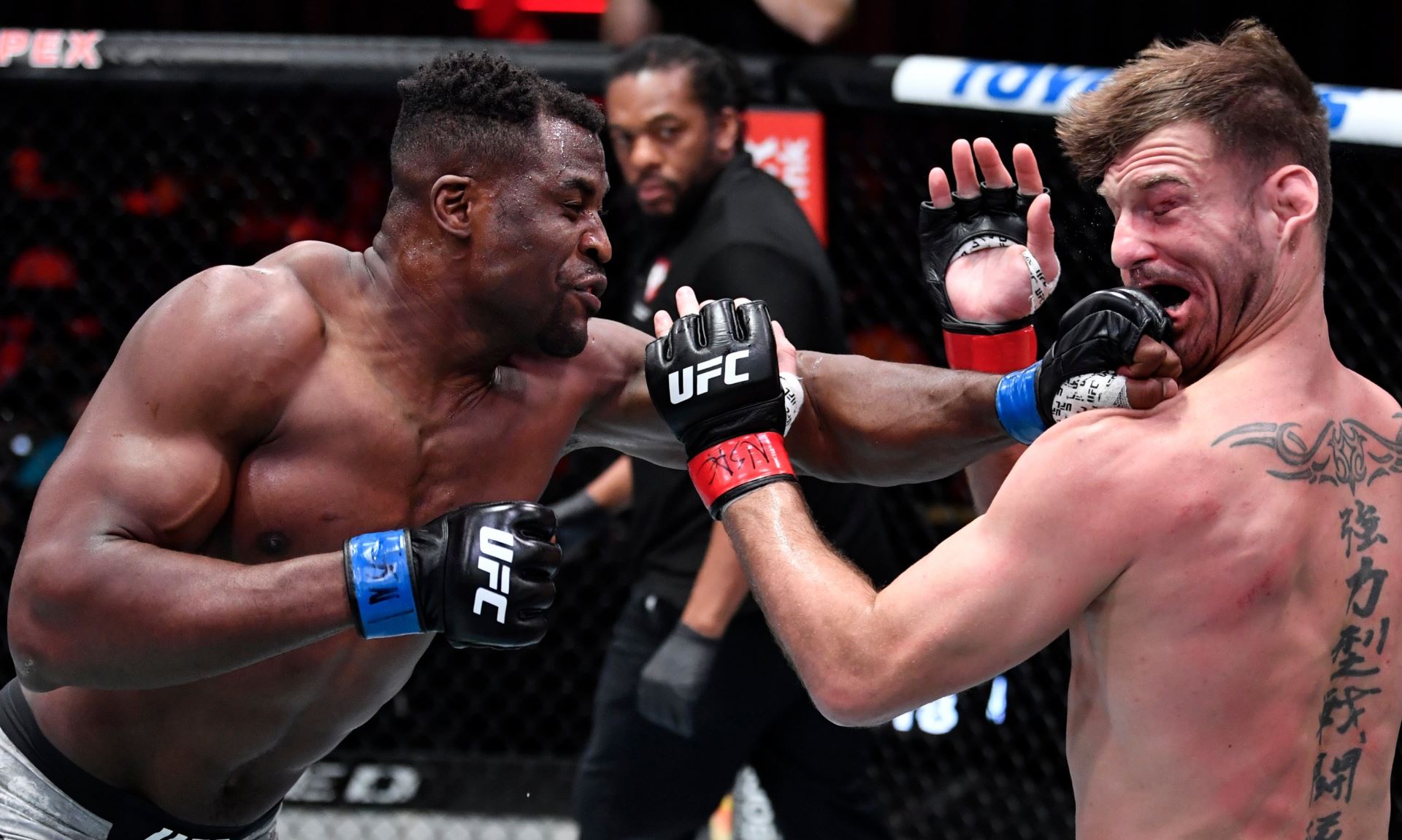 Francis Ngannou a Stipe Miocic.