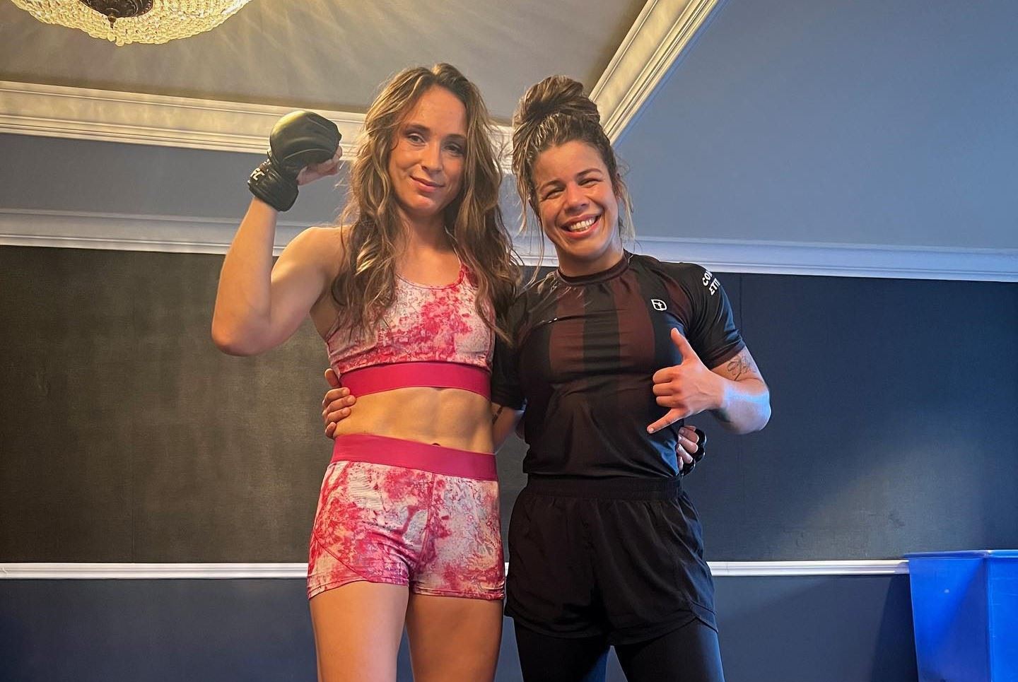 Lucie Pudilová v přípravě na UFC zápas.