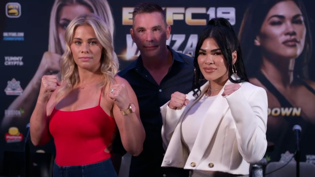 Paige VanZant při představení před bojem v BKFC.