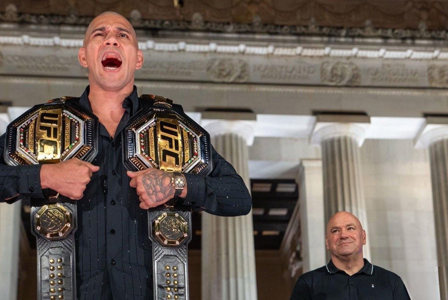 Alex Pereira a Dana White.