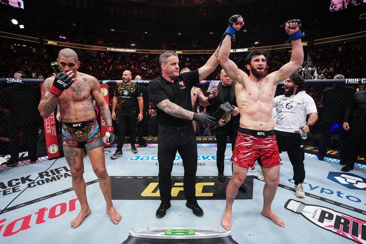 Alex Pereira a jeho přemožitel Ankalaev.