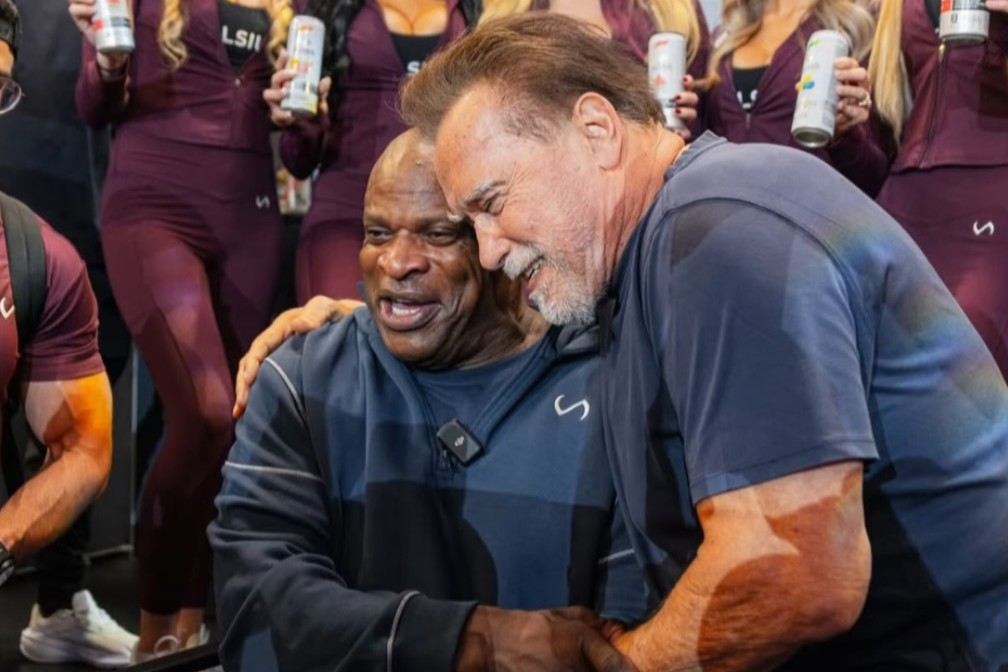 Ronnie Coleman a Arnold Schwarzenegger na akci Arnold Classic.