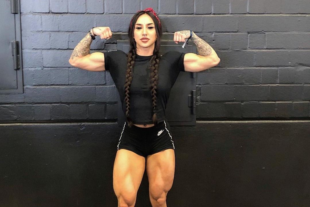 Bakhar Nabieva krátce před akcí Dnipro Muscle show.