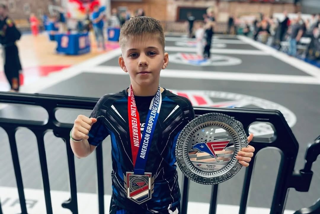 Matyáš Barák uspěl například i na soutěži pod hlavičkou American Grappling Federation. 