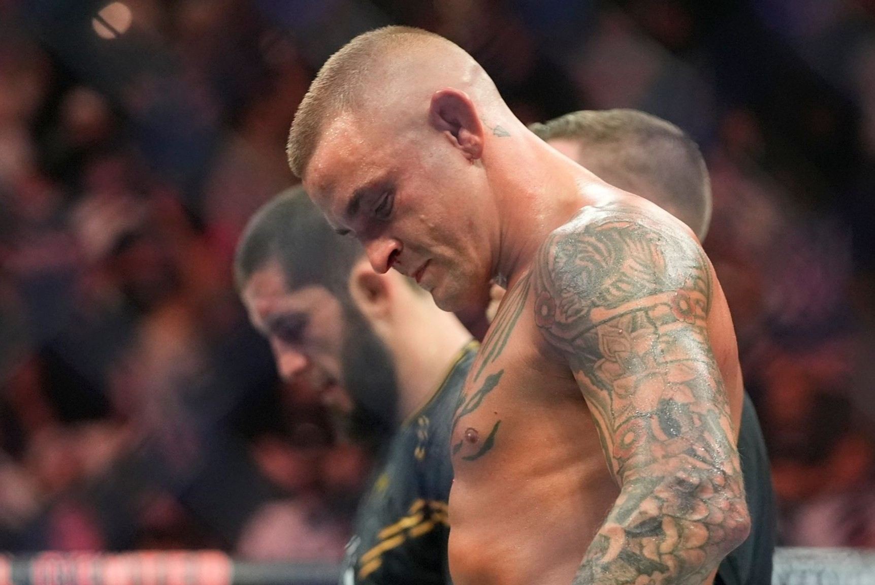 Dustin Poirier po neúspěšné titulové bitvě.