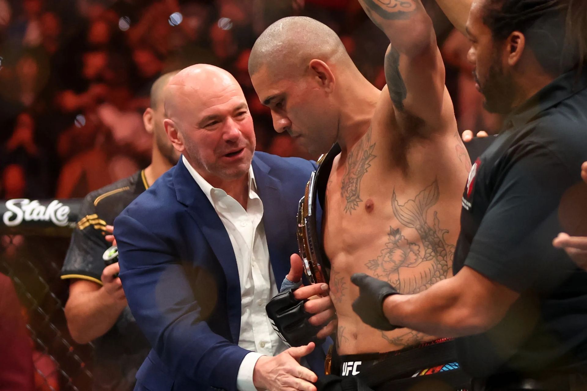 Šéf UFC Dana White a Alex Pereira.