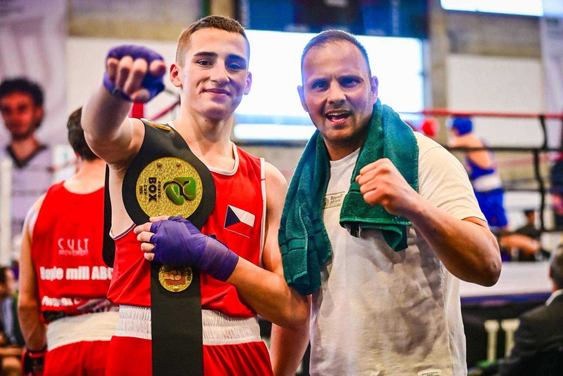 Pavel Dušánek a trenér Štěpán Horváth.