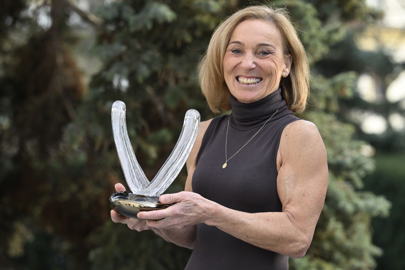 Kaskadérka Hana Dvorská převzala Cenu Věry Čáslavské v roce 2022.