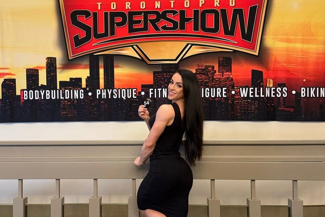 Sophie Brewster před začátkem soutěže Toronto Pro SuperShow.