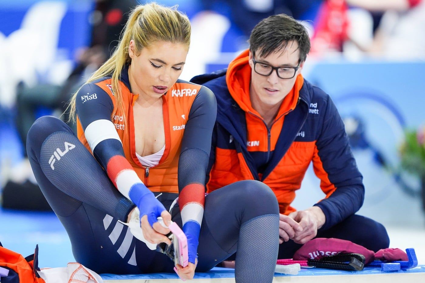 Jutta Leerdam, rychlobruslařka a snoubenka Jakea Paula.