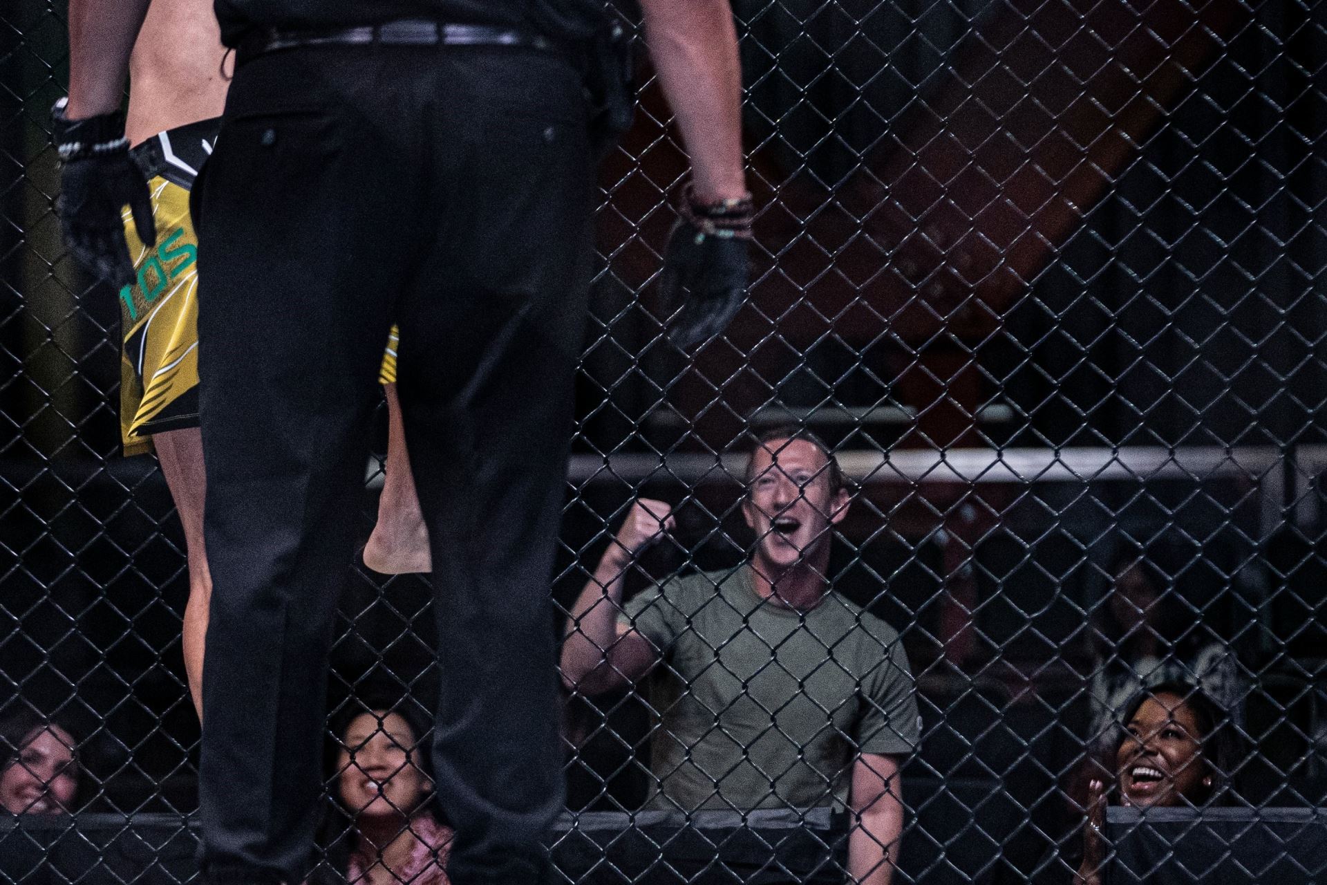 Mark Zuckerberg na UFC gala.