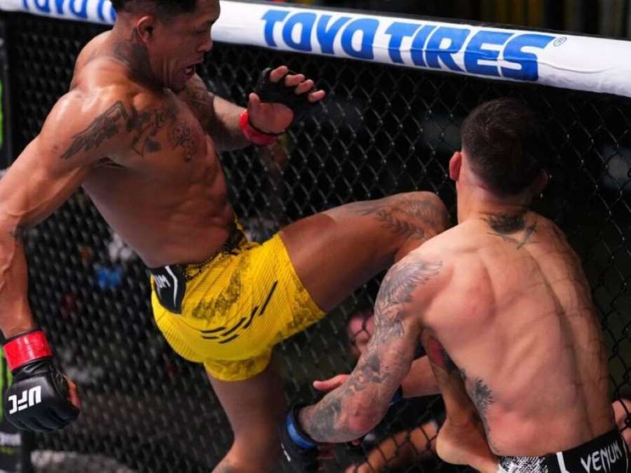 V bitvě nováčků UFC padlo KO roku. Brazilec poslal Lvího krále do mrákot